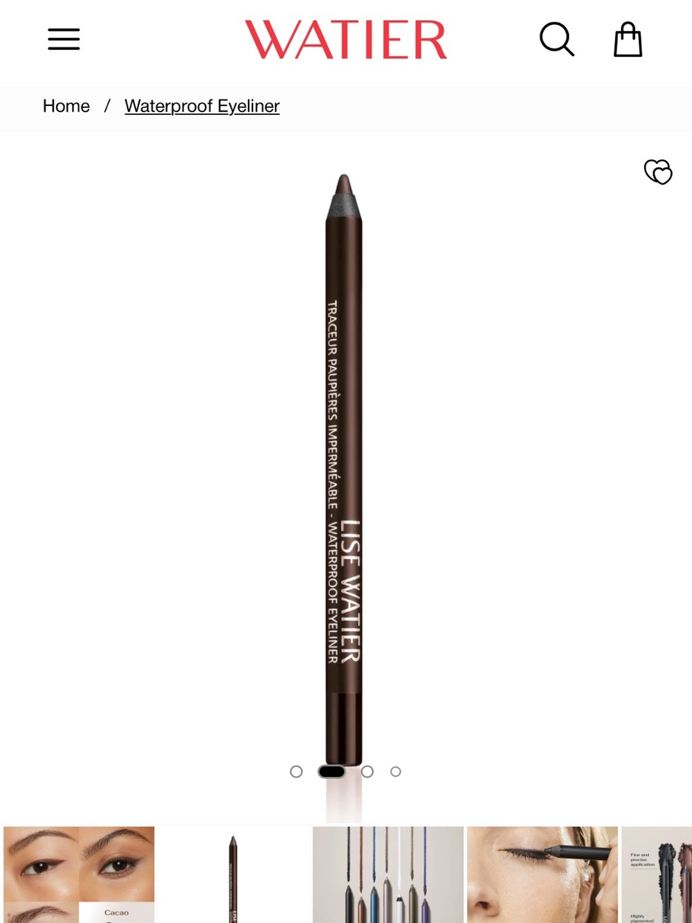 NWT Lise Watier Waterproof Eyeliner Pencil - Brown